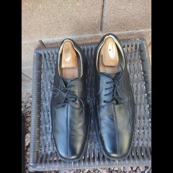 Belvedere Bay Bridge Men’s Black Leather Oxford Shoes Size 12 EEE Wide - Brazil - Picture 2 of 9